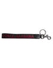 Dolce & Gabbana Black Logo Nylon Silver Brass Men Holder Keychain Keyring