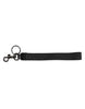 Dolce & Gabbana Black Logo Nylon Silver Brass Men Holder Keychain Keyring