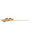 Dolce & Gabbana Gold Tone Red Crystal Embellish 925 Sterling Silver Pin