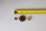 Dolce & Gabbana Gold Tone Crystal Rhinestone Embellish Dangling Earrings