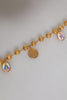 Dolce & Gabbana Gold Tone Chain Brass Beaded Statement Sicily Necklace