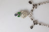 Dolce & Gabbana Silver Tone Brass Clear Crystal Roses Pendants Necklace