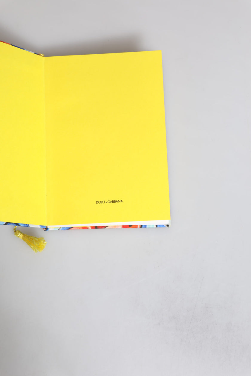 Dolce & Gabbana Multicolor Polyester Floral Siciliano Print Notebook