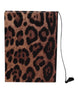Dolce & Gabbana Brown Black Polyester Leopard Logo Print Small Notebook