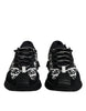 Dolce & Gabbana Black Logo Lace Up Low Top NS1 Sneakers Shoes