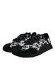 Dolce & Gabbana Black Logo Lace Up Low Top NS1 Sneakers Shoes