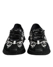 Dolce & Gabbana Black Logo Lace Up Low Top NS1 Sneakers Shoes