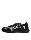 Dolce & Gabbana Black Logo Lace Up Low Top NS1 Sneakers Shoes
