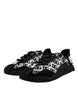 Dolce & Gabbana Black Logo Lace Up Low Top NS1 Sneakers Shoes