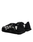 Dolce & Gabbana Black Logo Lace Up Low Top NS1 Sneakers Shoes