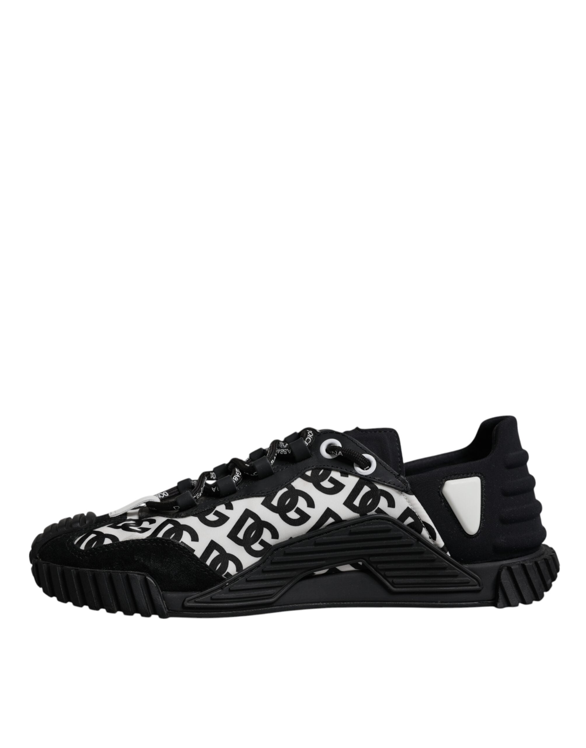 Dolce & Gabbana Black Logo Lace Up Low Top NS1 Sneakers Shoes