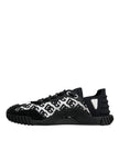 Dolce & Gabbana Black Logo Lace Up Low Top NS1 Sneakers Shoes