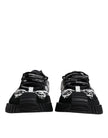 Dolce & Gabbana Black Logo Lace Up Low Top NS1 Sneakers Shoes