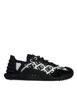 Dolce & Gabbana Black Logo Lace Up Low Top NS1 Sneakers Shoes