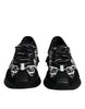 Dolce & Gabbana Black Logo Lace Up Low Top NS1 Sneakers Shoes