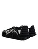 Dolce & Gabbana Black Logo Lace Up Low Top NS1 Sneakers Shoes