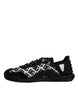 Dolce & Gabbana Black Logo Lace Up Low Top NS1 Sneakers Shoes