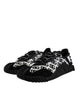 Dolce & Gabbana Black Logo Lace Up Low Top NS1 Sneakers Shoes