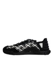 Dolce & Gabbana Black Logo Lace Up Low Top NS1 Sneakers Shoes