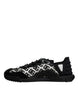 Dolce & Gabbana Black Logo Lace Up Low Top NS1 Sneakers Shoes