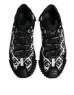 Dolce & Gabbana Black Logo Lace Up Low Top NS1 Sneakers Shoes