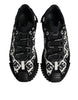 Dolce & Gabbana Black Logo Lace Up Low Top NS1 Sneakers Shoes