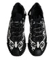 Dolce & Gabbana Black Logo Lace Up Low Top NS1 Sneakers Shoes