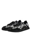 Dolce & Gabbana Black Logo Lace Up Low Top NS1 Sneakers Shoes