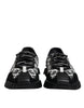 Dolce & Gabbana Black Logo Lace Up Low Top NS1 Sneakers Shoes