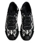 Dolce & Gabbana Black Logo Lace Up Low Top NS1 Sneakers Shoes