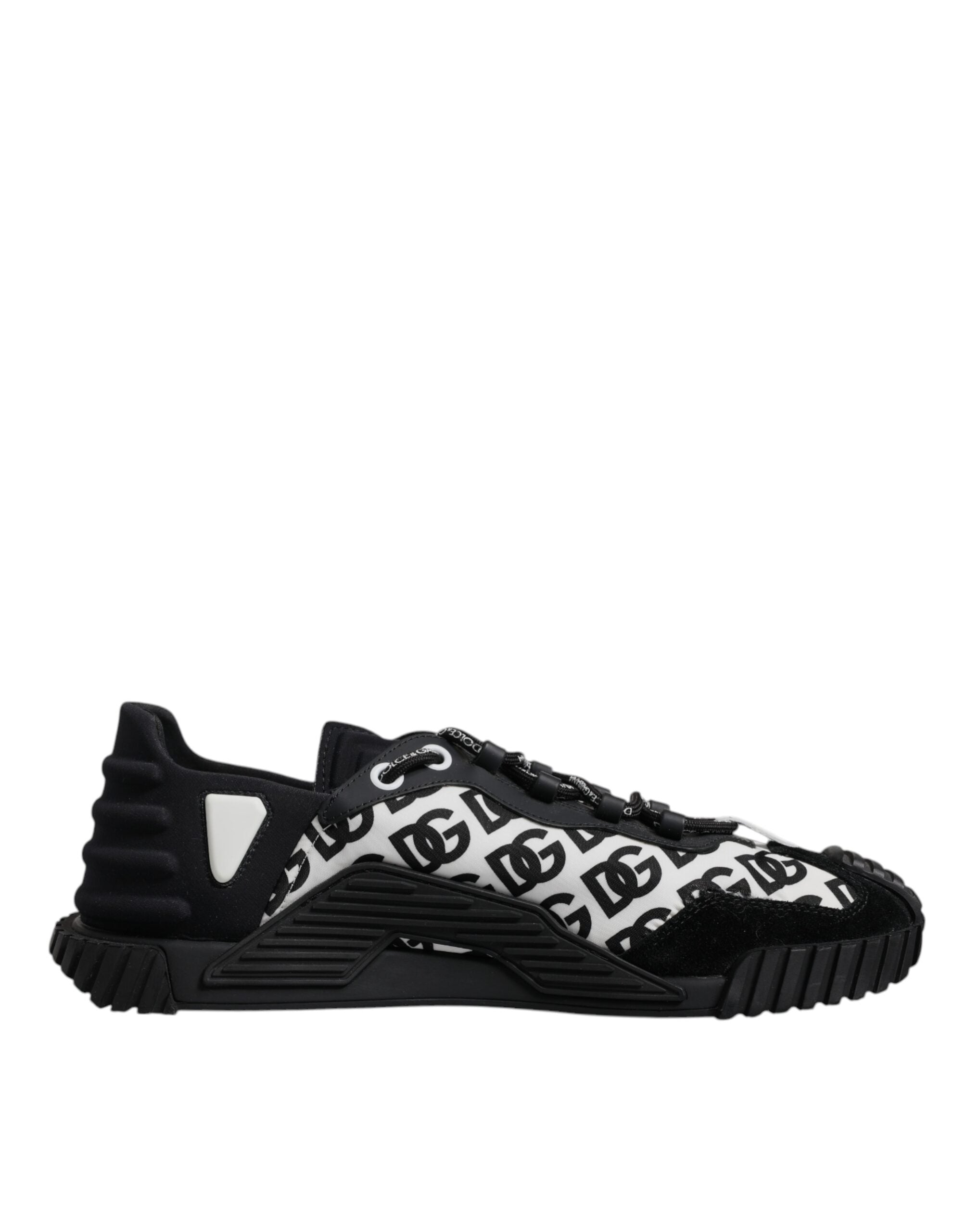 Dolce & Gabbana Black Logo Lace Up Low Top NS1 Sneakers Shoes