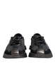 Dolce & Gabbana Black Silver Logo Low Top Men Sneakers Shoes