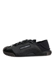 Dolce & Gabbana Black Silver Logo Low Top Men Sneakers Shoes