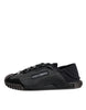Dolce & Gabbana Black Silver Logo Low Top Men Sneakers Shoes