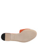 Dolce & Gabbana Orange Leather Logo Flats Sandals Shoes