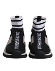 Dolce & Gabbana Black Gray Sorrento Socks Men Sneakers Shoes