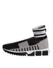 Dolce & Gabbana Black Gray Sorrento Socks Men Sneakers Shoes