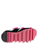 Dolce & Gabbana Black Pink Fur Embellished Sneakers Shoes