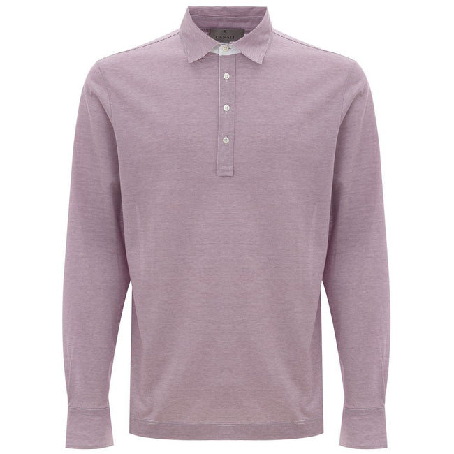 Canali Pink Cotton Polo Shirt