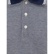 Canali Blue Cotton Polo Shirt