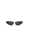 Bottega Veneta Black Haircalf Sunglasses