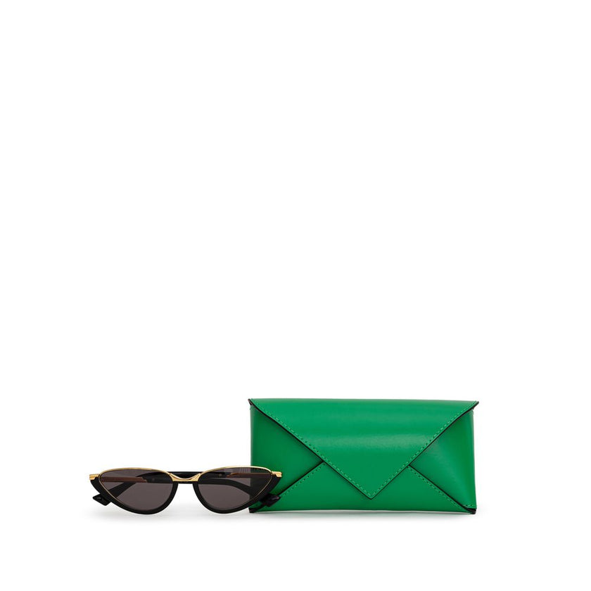 Bottega Veneta Black Haircalf Sunglasses