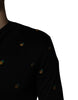 Dolce & Gabbana Black Pineapple Crew Neck Pullover Sweater