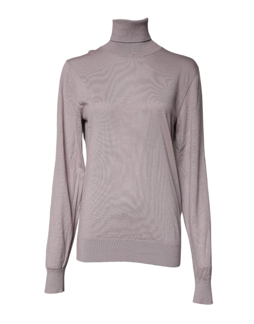 Dolce & Gabbana Brown Cashmere Turtleneck Pullover Sweater