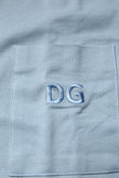 Dolce & Gabbana Blue Cotton Button Down Casual Men Polo Shirt