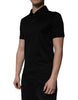 Dolce & Gabbana Black Cotton Collared Polo T-shirt
