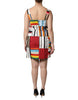 Dolce & Gabbana Multicolor Cotton Stripe Sleeveless Dress