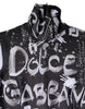 Dolce & Gabbana Black Logo Turtleneck Bodycon Jumpsuit Dress