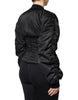 Dolce & Gabbana Black Nylon Full Zip Bustier Corset Jacket