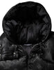 Dolce & Gabbana Black Padded Puffer Hooded Full Zip Cropped Jacket